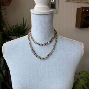 Quartz Peridot Garnet Citrine Amethyst Necklace Vintage